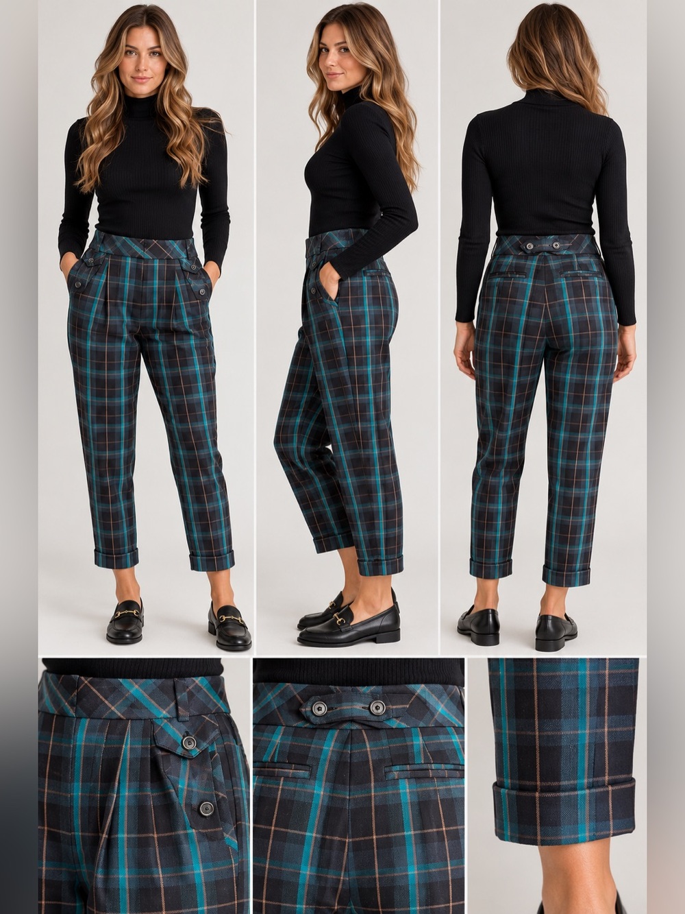 Anthropologie Cartonnier Kames Plaid Trousers Size 6